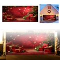 thumbnail image 1 of Grande Bannière de Garage pour Fête Extérieure des Fêtes, Panneau de Bienvenue, Signalisation de Vœux, Drapeau Rond, Bannière Colorée, Guirlande, Support de Bannière Extérieure, Guirlande de Flocons de Neige, Bannière de Noël pour Manteau, 1 of 4