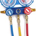thumbnail image 2 of Car Air Conditioning Refrigerant Freon Double Valve Pressure Gauge with Seal Rings Diagnostic Repairing Tool Kit, 2 of 7