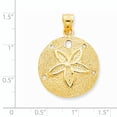 thumbnail image 2 of 14k Yellow Gold Sand Dollar Pendant Charm, 2 of 2