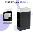 thumbnail image 6 of 19" Durable Compact Freestanding Cabinet, Bathroom Storage Unit with Adjustable Shelf, Modern Small Bathroom Vanity with Ceramic Sink for Bathroom, Black, 6 of 9