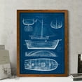 thumbnail image 4 of Antique Ship Blueprint I - Barnwood Framed Canvas - 18 x 24 - Maple, 4 of 4