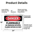 thumbnail image 2 of (2 Pack) Flammable No Smoking Or Open Flames Within 25 Feet OSHA Danger Sign, 2 of 8