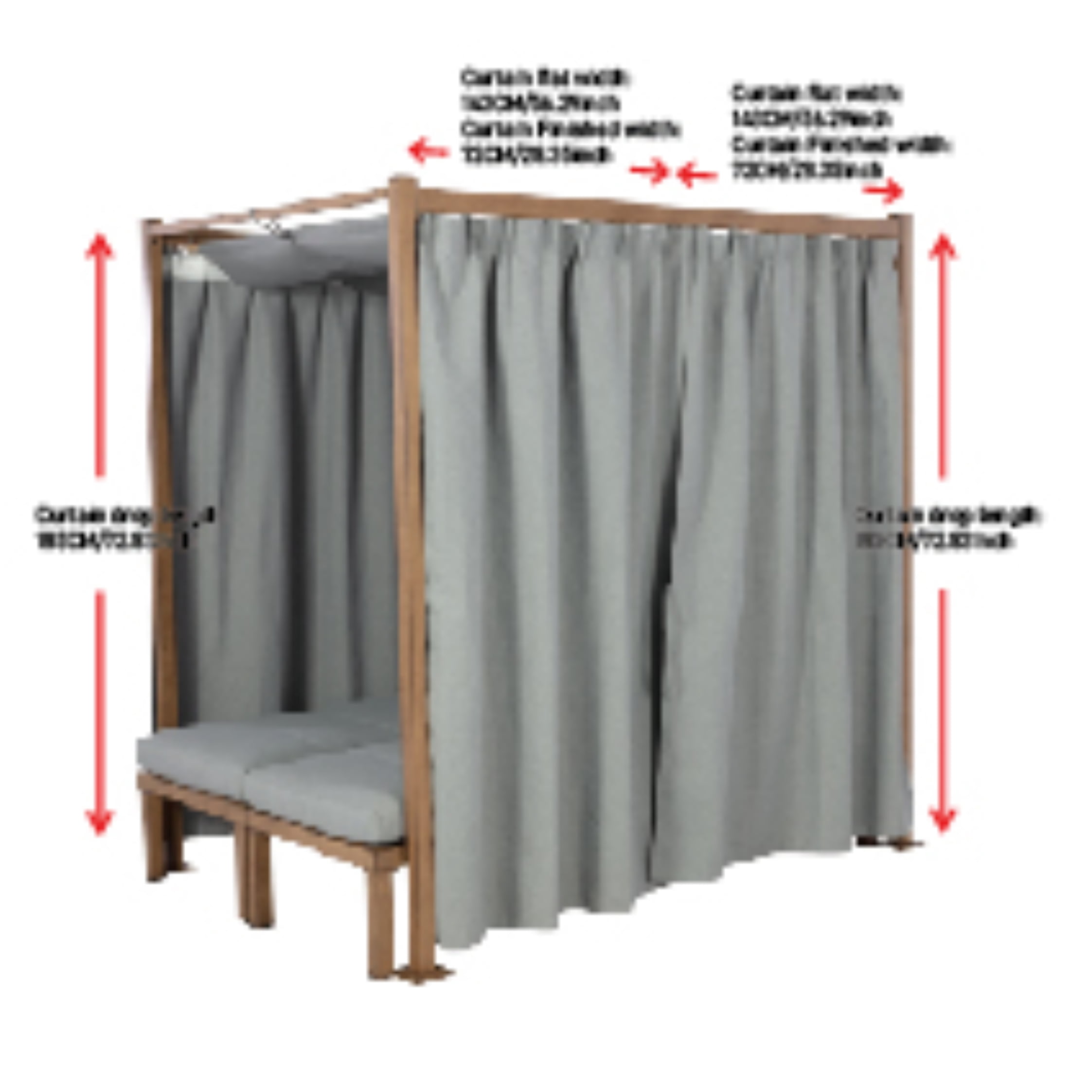 Better Homes & Gardens Marlow Pergola with Retractable Curtains and Faux Wood Finish, Grey
