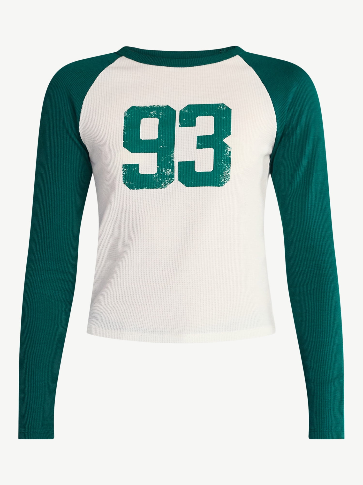 No Boundaries Raglan Tee with Long Sleeves, Women’s