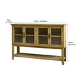 thumbnail image 6 of GDF Studio 59" Rustic Cabinet with Glass Doors and Shelf, Farmhouse Storage Console, Natural Wood, 6 of 8