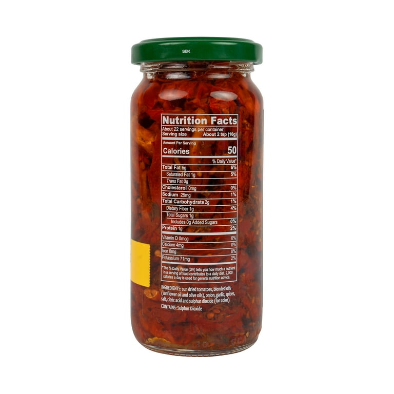 California Sun Dry, Sun-Dried Tomatoes in Oil with Herbs, Julienne Cut, 8 oz Jar, Gluten Free