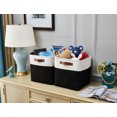 thumbnail image 4 of DECOMOMO Storage Baskets | Linen Closet Organizers and Storage Baskets for Shelves for Organizing Closet Shelf Nursery Toy Decorative Large Storage Bins with Handles, 4 of 4