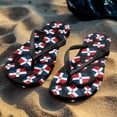 thumbnail image 3 of Chririnla Dominica Flag Print Flip Flops for Women Beach Comfortable Slip On Lightweight Thong Sandals Quick Dry Non-Slip Fashion Thin Strap Sandal for Indoor Bathroom, 3 of 7