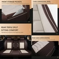thumbnail image 5 of 5 Seat Covers for 96% Nissan Models,Leather Car Seat Cushions,Waterproof Seat Covers for Cars with Headrests,Interior Accessories(Luxury,White/Coffee), 5 of 6