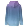 thumbnail image 4 of miqiqism Women's Casual Drawstring Sweatshirt Juniors Trendy Gradient Hoodie Comfy Long Sleeve Pullover Sweatshirt Tops with Pocket Casual Loose Pullover Tunic Clothes,Light Blue,Small, 4 of 4