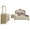 Ivory/Camel - 4-Piece, variant on Antonella 4-piece Eastern King Bedroom Set Ivory