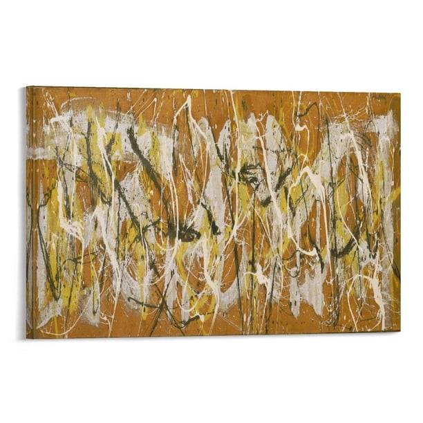 Pintura abstracta de Jackson Pollock (36) Impresión de imagen Póster de lienzo Pintura de pared Pósteres de arte Decoración Obras de arte modernas para el hogar Regalo 08x12 pulgadas (20x30 cm)