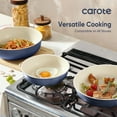thumbnail image 3 of Carote 4 Pcs Nonstick Cookware Sets, Pots and Pans Set with Detachable Handles, Oven Safe, Induction Cookware, Stackable Kitchen Cooking Set, Navy Blue, 3 of 7