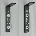 thumbnail image 5 of CES Wall Mounted Stainless Steel Shower Panel Tower System Black LED Rainfall Waterfall Shower Head + Handheld Sprayer + Rain Massage Body Jets + Tub Spout, 5 of 11