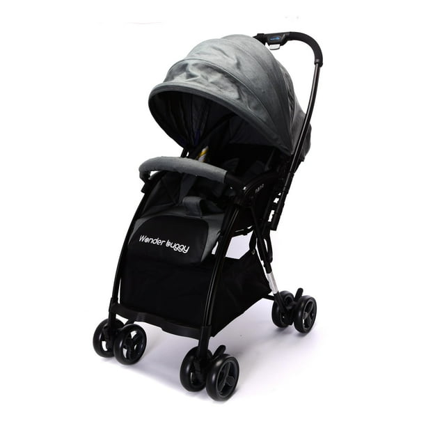 one hand fold compact stroller