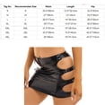 thumbnail image 7 of Sexy Black Bodycon Mini Skirts Women Summer Fashion Pencil Skirt Skinny Fake Zipper Pockets Skirts Leather Short Dress Clubwear-Type A Leopard-S, 7 of 7