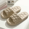 thumbnail image 5 of PEASKJP Men's Slide Sandals Non-Slip Pillow Sandals Open Toe Shower Sandals Men’s Tunnel Slide Sandal Coffee 43, 5 of 5
