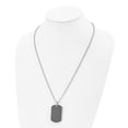 thumbnail image 4 of Stainless Steel Ball Beaded Necklace with Pendants Chain 24in Polished Solid Black Carbon Fiber Dog Tag 24 inch 25.05 mm, 4 of 4