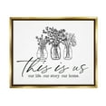 thumbnail image 5 of Stupell Industries This Is Us Family Cottage Florals Herbs Bouquet Graphic Art Metallic Gold Floating Framed Canvas Print Wall Art, Design by Lettered and Lined, 5 of 5
