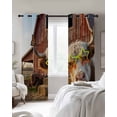 thumbnail image 3 of Farm Yaks Blackout Curtains 72 Inches Long, Farmhouse Barn Funny Animals Butterfly Thermal Insulated Black Out Curtains, Darkening Window Curtain Drapes for Bedroom Living Room 52"x72" 2 Panels, 3 of 9