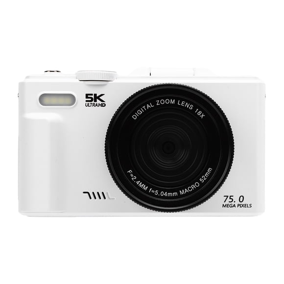 Cámara Digital De 5k Para Fotografía, Cámaras De Vlogging Wifi De 75MP, Con Pantalla De Flip De 3 Pulgadas De 180 Grados, Para Adolescentes Principiantes