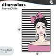 thumbnail image 4 of Stupell Industries Contemporary Girl with Pink Bow & Earrings Black Framed Giclee Art, 12 x 18, by Martina Pavlova, 4 of 8