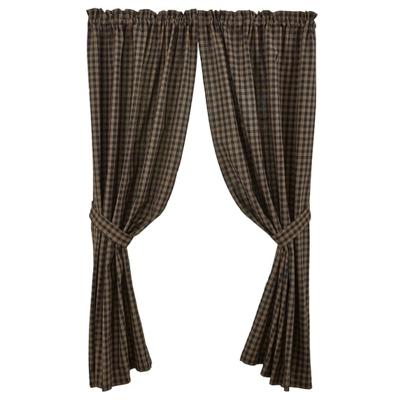 Park Designs Black Sturbridge Unlined Panel Pair 72x63