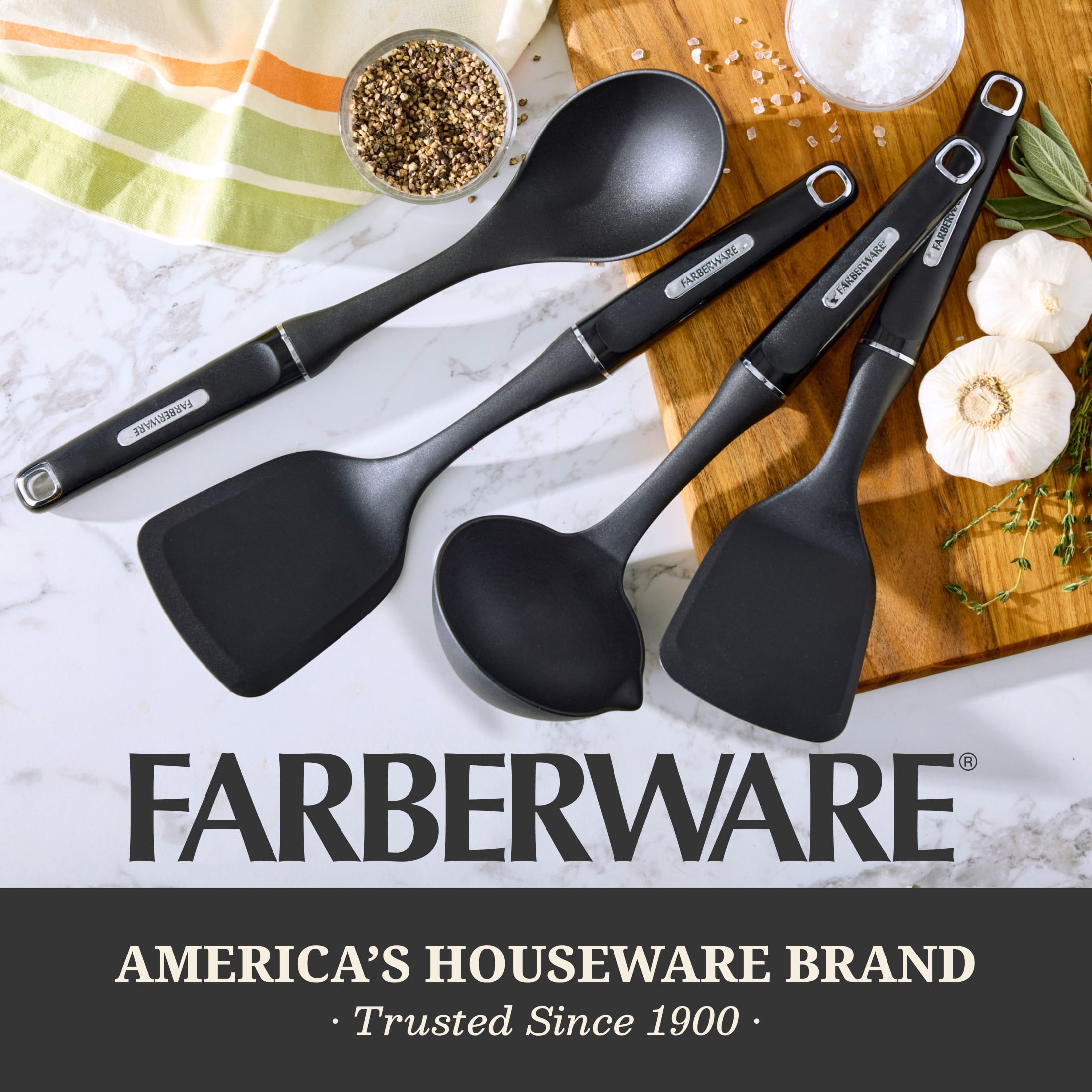 Farberware Professional Stainless Steel Slotted Kitchen Spatula/Turner with Black Handle