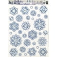 thumbnail image 3 of Serafina Home Holiday Winter Vinyl Window Clings: Beautiful Decorative Snowflakes Various Sizes with Glitter 4 Sheets, 3 of 5