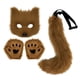 thumbnail image 2 of Conjunto de guantes y máscara Strade Fareast Limited disfraz de animal caqui, 2 of 8