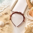 thumbnail image 4 of Brown Double Bangs Clip Headband with 8 Small Clips, Women Double Layer Hairpin Headband, Women's Fashion Headbands, 4 of 8