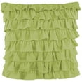 thumbnail image 1 of Amay 2-PC Ultra Soft Multi Ruffle Pillow sham 800 Thread Count Organic Cotton Sage Green Solid, Continental Square 31'' x 31'', 1 of 6