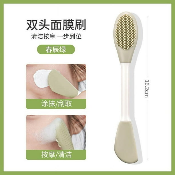 Brocha de maquillaje de doble cabezal, brocha para mascarilla facial, brocha limpiadora de poros, aplicador de mascarilla de barro, brocha de belleza para mascarilla facial, brocha de maquillaje