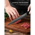 thumbnail image 4 of 15 Pieces Knife Set with Block, BO Oxidation Stainless Steel Knife Set, Super Sharp Knife Block Set, Non-slip Handle, 4 of 7