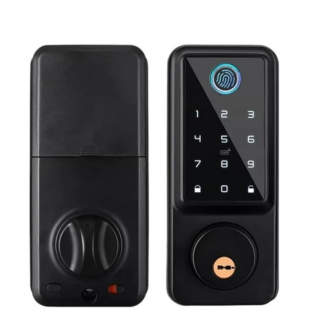 Smart Lock Fingerprint Biometrics APP Remote Control Password Card Automatic Deadbolt Electronic Lock ,Smart and Convenient