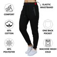 thumbnail image 3 of Women's Fleece-Lined Jogger Sweatpants With Zipper Side Pockets, 3 of 4