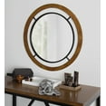 thumbnail image 5 of Kate and Laurel Whalen Rustic Wood Wall Mirror, 32" x 32", Brown, Farmhouse-Inspired Home Decor Round Modern Shape, 5 of 7