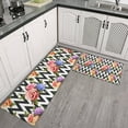 thumbnail image 2 of Pioneer Flower Floral Print Pattern Kitchen Rugs Sets Of 2,Anti Fatigue Kitchen Mat Rugs Non Slip Washable,Decorative Kitchen Floor Mats for Kitchen,Sink,Laundry,17"x30"+17"x47", 2 of 7