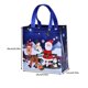 thumbnail image 3 of Bolsa Mediana No Tejida De Papá Noel Con Dibujos Animados Recibiendo Un Regalo, 3 of 8