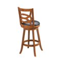 thumbnail image 2 of Boraam Seina 24in. High Back Swivel Wood Counter Stool, Walnut Finish, 2 of 5
