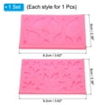 thumbnail image 2 of Uxcell 2Pcs Polymer Clay Mold, Clay Mold Fondant Mold Maple Leaf Mold Silicone for Crafts Air Dry DIY Cake, Pink, 2 of 6