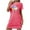 Hot Pink, variant on Sleep Shirts for Women Short Sleeve Night Shirt for Sleeping Ladies Pullover T-Shirt Nightgown Soft Blouses