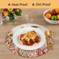 thumbnail image 4 of Ocean Red Turtles Round 15 Inch Placemats Set of 8, Coastal Coral Vintage Seagrass Flowers HeatResistant Non Slip Place Mats for Dining Table, Wipeable Braided Kitchen Table Mats for Housewarming, 4 of 9