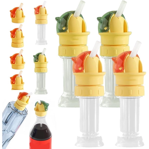 Tapa de conversión de boquilla para botella de agua con pajita | Adaptador de tapa de botella de silicona a prueba de fugas | Boquilla universal para beber para botellas de agua estándar