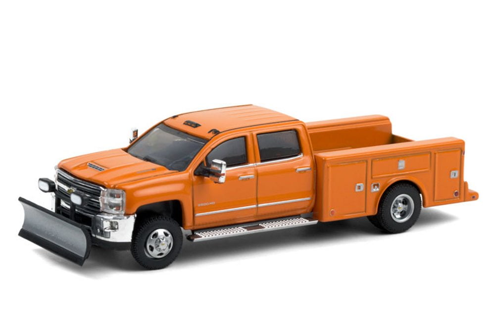 1/64 CUSTOM 2015 chevrolet chevy 3500 duramax flatbed pickup truck ERTL farm toy 