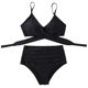 thumbnail image 2 of Conjunto de traje de baño con almohadilla push-up para mujer, traje de baño Sexy con estampado liso, ropa de playa, 2 of 5