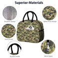thumbnail image 3 of Insulated Lunch Bag for Women, Floral Print Oxford Fabric Lunch Box, Leakproof Thermal Cooler Tote for Work, School & Picnic, Camo, Camouflage Print, 3 of 5