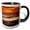 Black/White, variant on 3drose, California, La Jolla, Sunset over Tide Pools at Coast Blvd. Park., 11oz Two-tone Red Mug