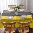 thumbnail image 3 of Yellow Grey Table Cloth Waterproof Tablecloths, Vintage Stripe Farmhouse Wood Grain Ombre Tablecloth Dining Table Cover for Kitchen Party Tabletop Outdoor, Rectangle Tablecloth 60x84 Inch, 3 of 9