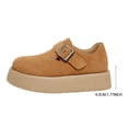 thumbnail image 4 of IUJSOY Platform Mules for Women Comfort Suede Chunky Slip on Slippers Adjustable Arch Support Clogs, 4 of 9